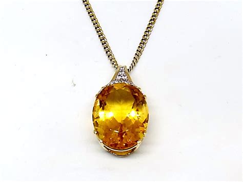 Topaz And Citrine Necklace